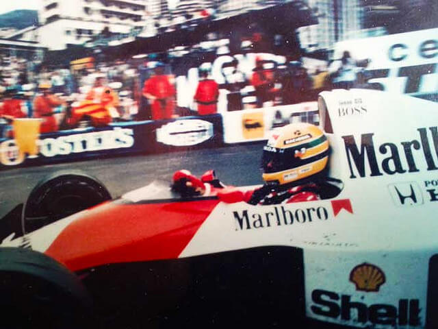 Ayrton Senna, campeón de la Fórmula 1 en 1990.