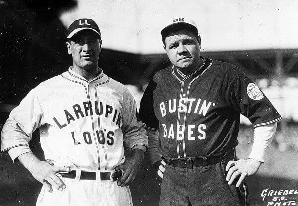 Baby Ruth y Gehrig jugando juntos para los Yankees.