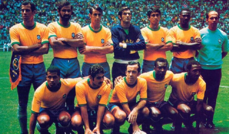 Equipo de Brasil en el mundial de 1970.