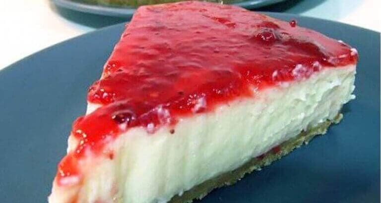 Recetas de tartas caseras de queso con frambuesa