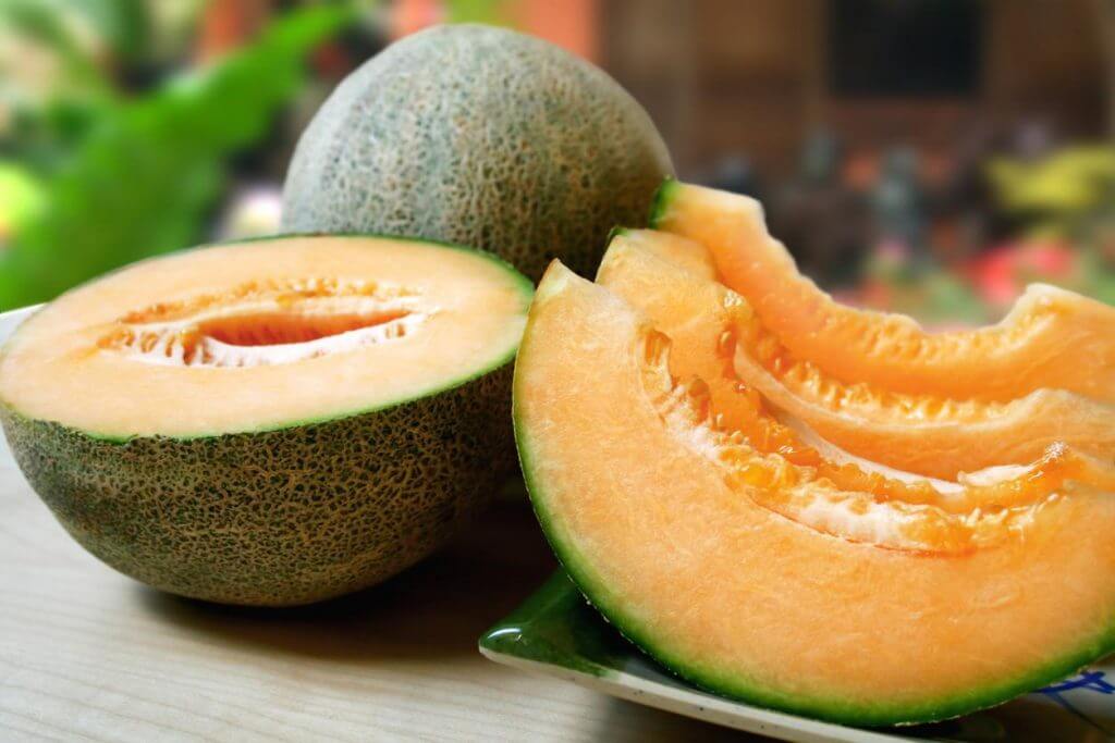 Rodajas de melon bajo en calorias 