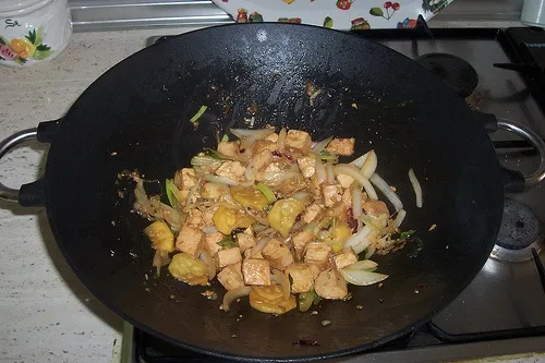 Wok de pollo y verduras