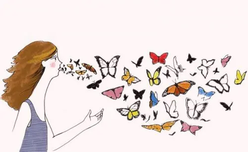 Mujer expresando sus emociones