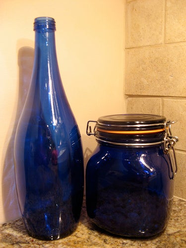 botellas azules