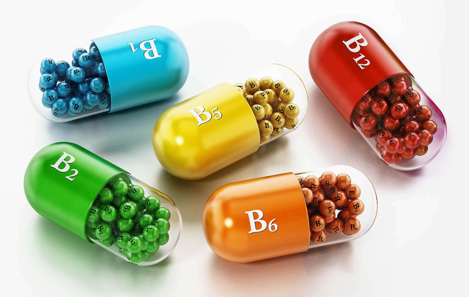 Suplementos del vitaminas del complejo B.