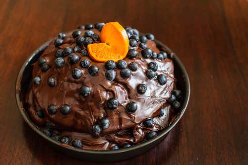 postres deliciosos sin gluten: torta de chocolate y coco