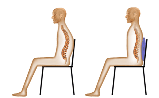 Es importante mantener la espalda recta para evitar dolores de espalda.