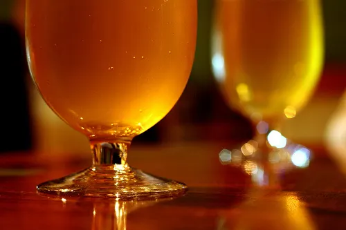 Verre à bière.