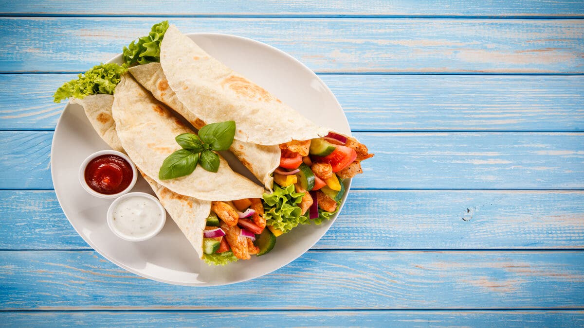 Burritos vegetales.