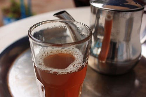 infusión de menta para relajar los músculos