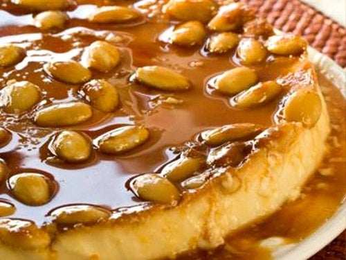 Receta deliciosa del flan de calabaza y almendras
