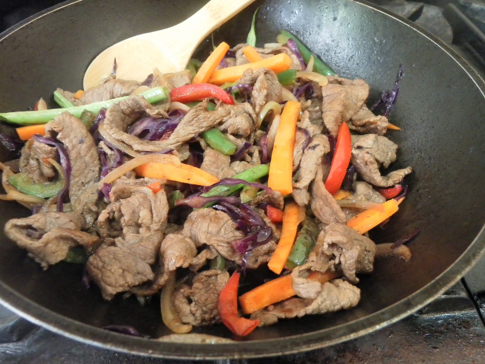Carne con vegetales