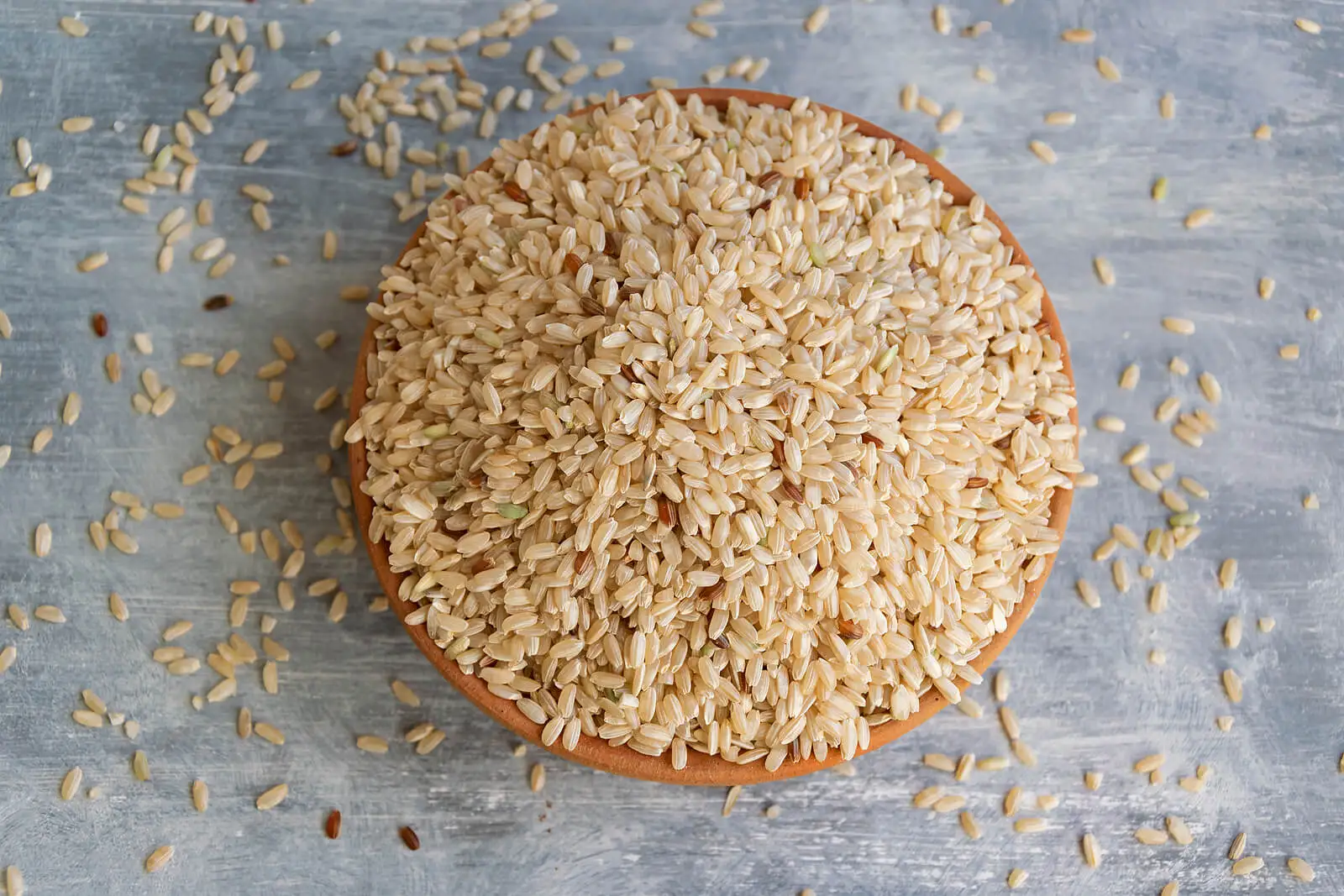 Arroz integral para la microbiota.
