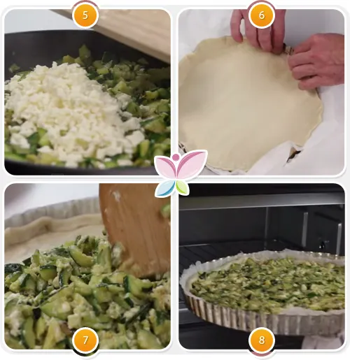 Pizza de calabacin y queso feta 4-8