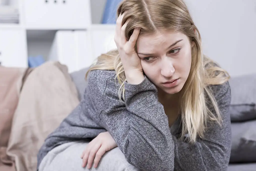 A woman with anxiety.