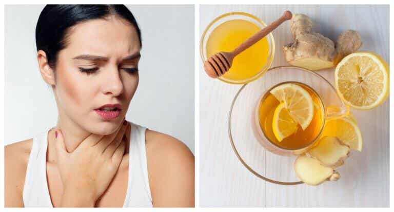 Jarabe de jengibre, limón y miel para la garganta irritada
