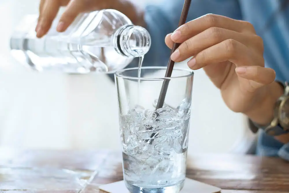 Pouring water.