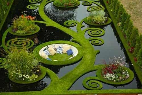 Este bello jardín es un lugar bello ideal para meditar.