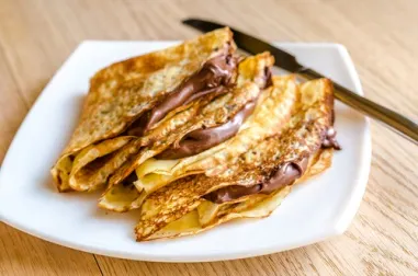 Crepes de Nutella y crema