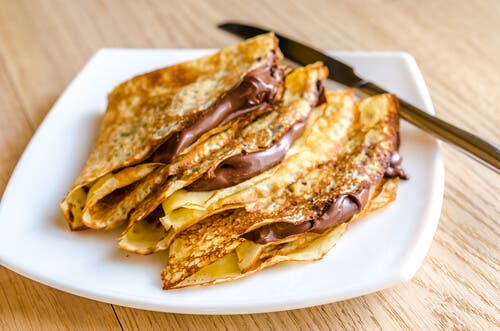 crepes con chocolate