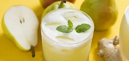 jugo de pera y jengibre
