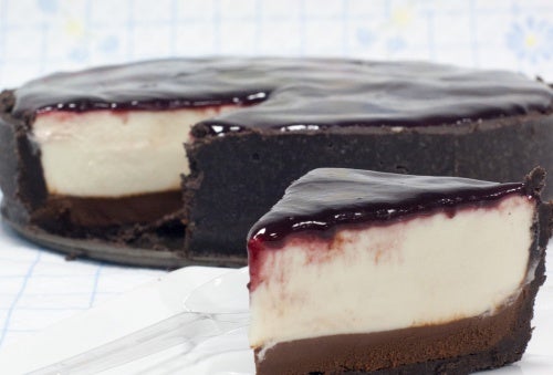 Tarta de chocolate y queso para diabéticos