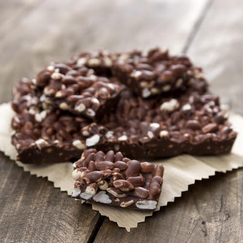 Barritas de arroz inflado y chocolate