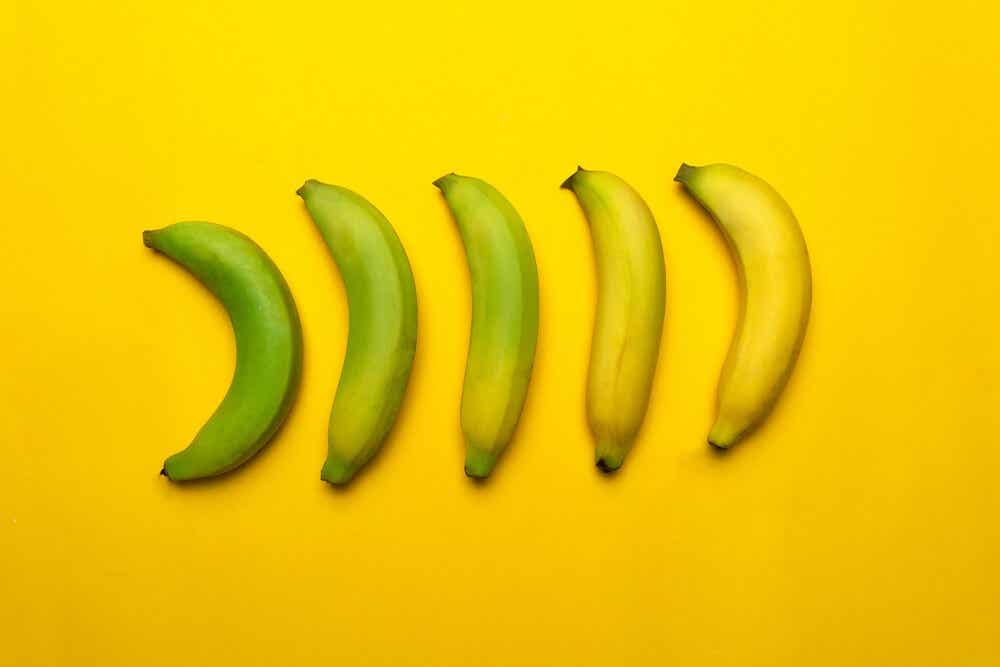 Comer plátano, ¿maduro o verde?