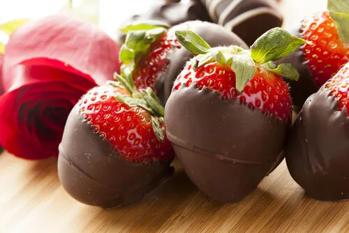 Fresas rellenas de chocolate