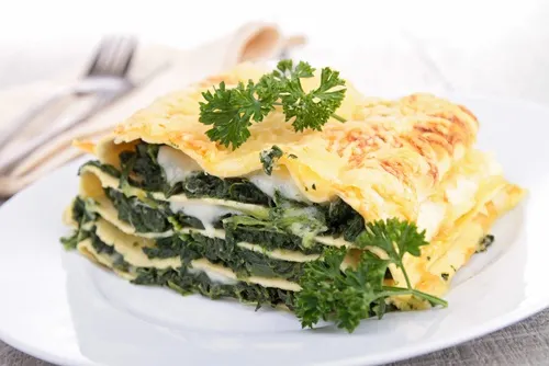 lasaña espinacas