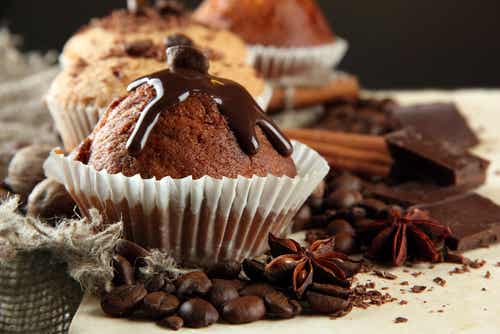 Muffin relleno de Nutella