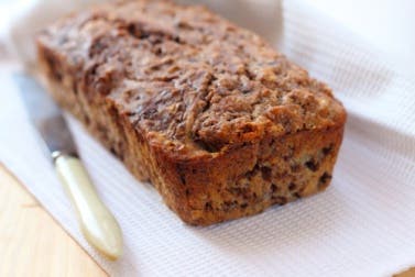 Pan de banana con chocolate