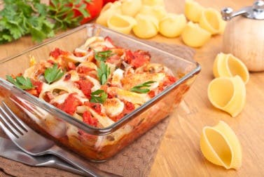 Pasta de conchas rellenas
