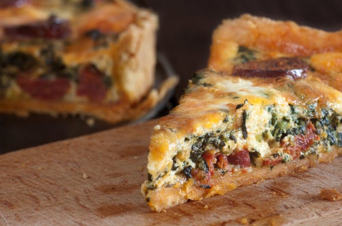Quiché de salchichas
