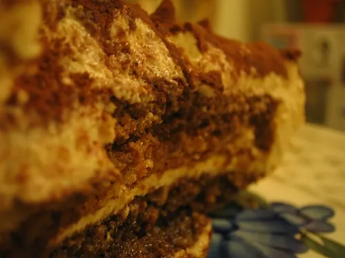 Delicioso tiramisú de ricota.