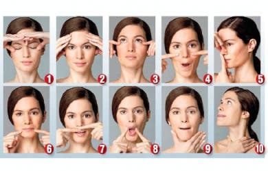 Gimnasia facial para verse más joven