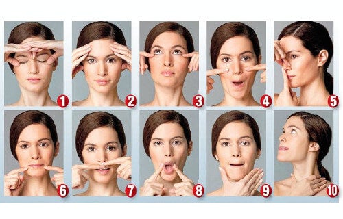 ejercicios facial para flacidez cara)