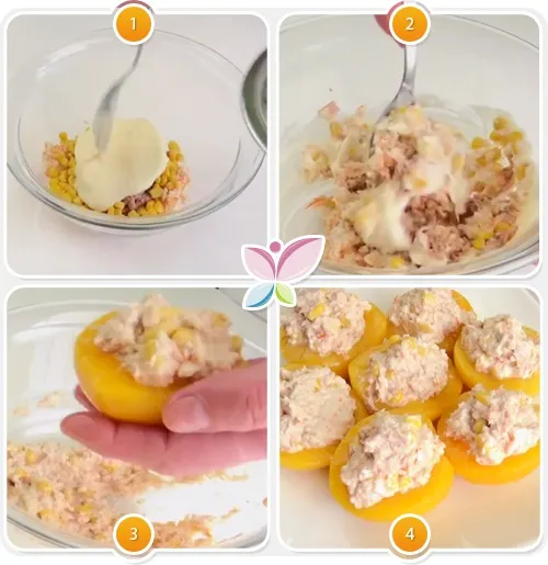 Receta de melocotones rellenos