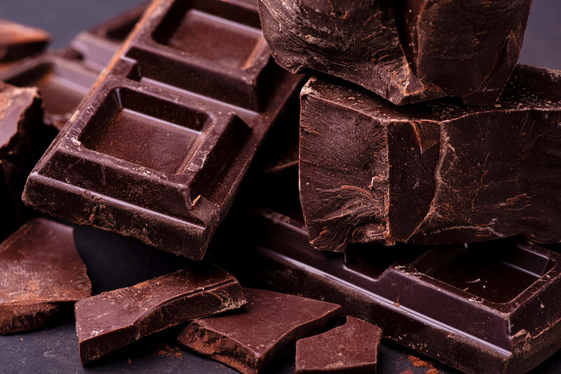 Ju högre kakaohalt i choklad, desto högre koffeinhalt.