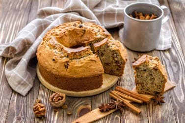 Bizcocho de canela con cobertura (de canela)