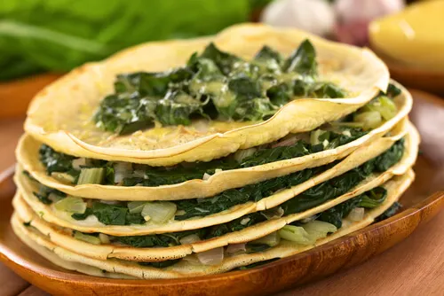 crepes acelgas queso