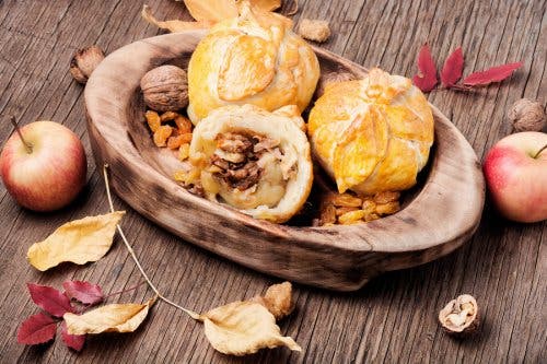 Dumplings de manzana.