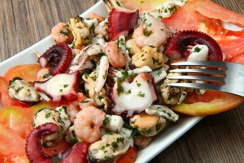 Ensalada de frutos de mar