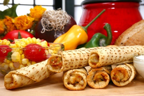 Flautas de pollo