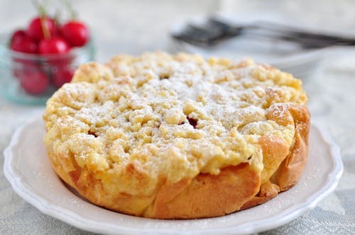 pastel de cafe con streusel
