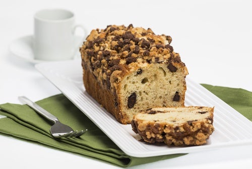 Pastel de plátano y chocolate blanco