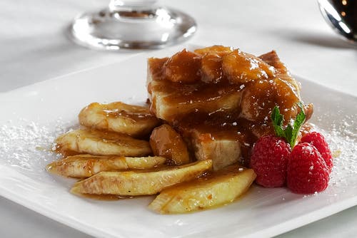 pudin de platano con caramelo