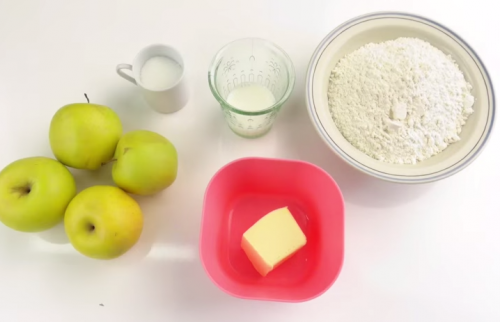 Ingredientes de manzanas en camisa