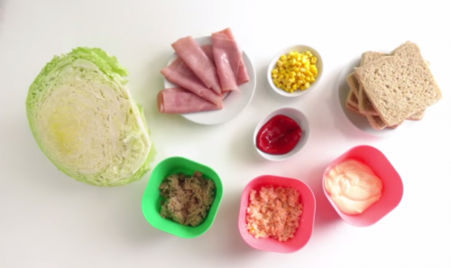 Ingredientes de sandwiches animados