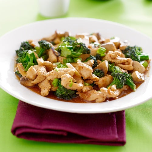 Brócoli con pollo y arroz